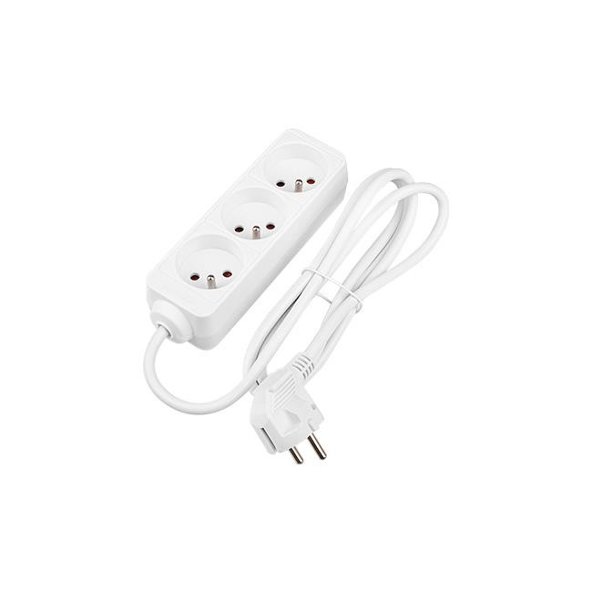 Prelungitor clasic de interior, 3 prize, protectie suprasarcina, 1.5 m, PVC, alb - imagine 5